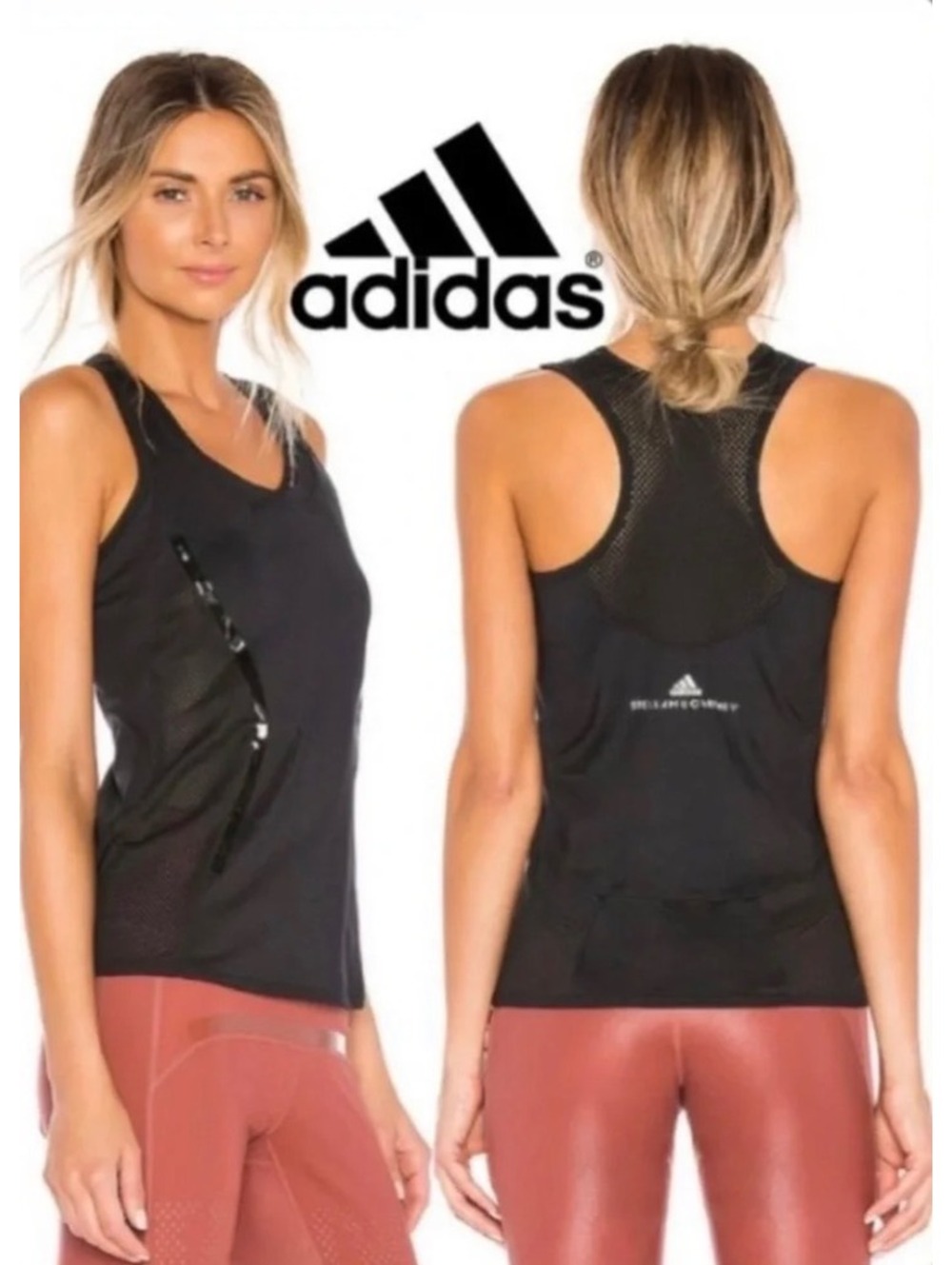 Adidas by Stella McCartney Black Athletic Tank Top Size Small